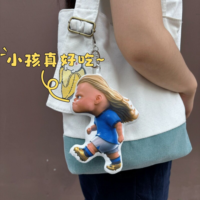 哈兰德玩偶毛绒玩具长发哈宝公仔挂件搞怪抱枕球迷周边恶搞礼物男