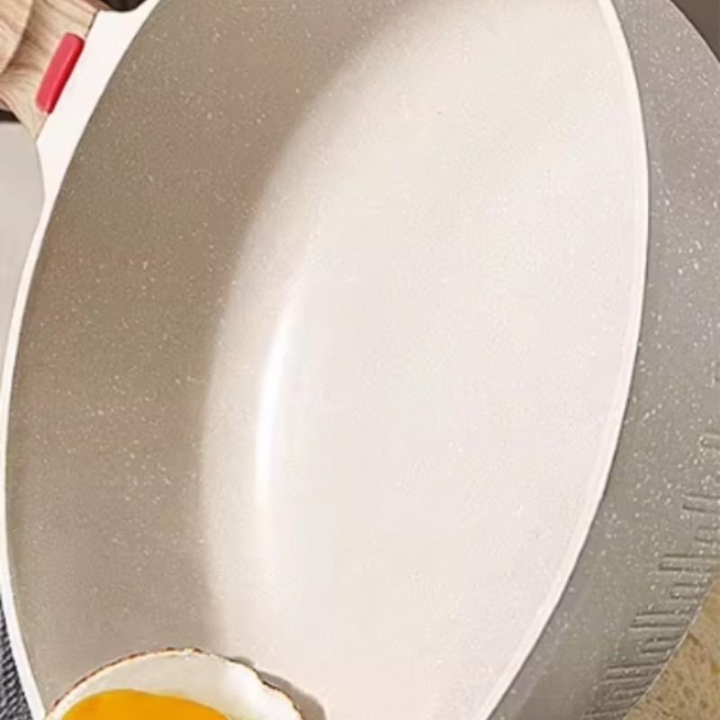 麦饭石平底锅不粘锅家用炒锅牛排煎锅煎蛋饼油炸电磁炉燃气灶专用
