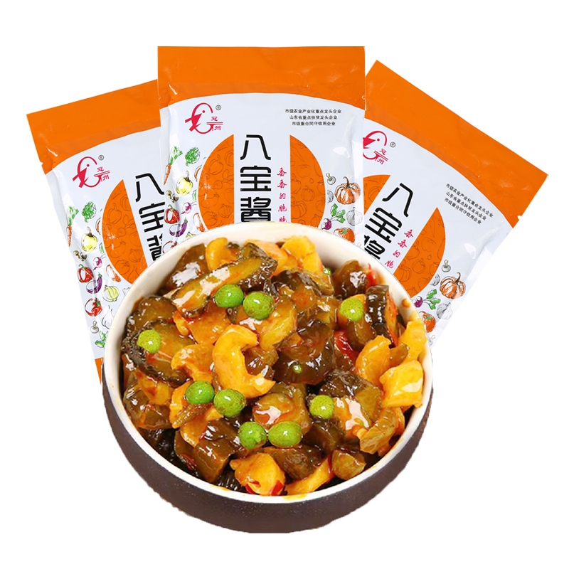 八宝酱瓜山东酱菜下饭菜酱黄瓜酱腌菜喝粥小菜小咸菜袋装开胃腌制