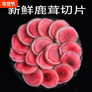 吉林梅花鲜鹿茸整枝切片新鲜含血正品血片整只泡酒药材人参鹿茸片