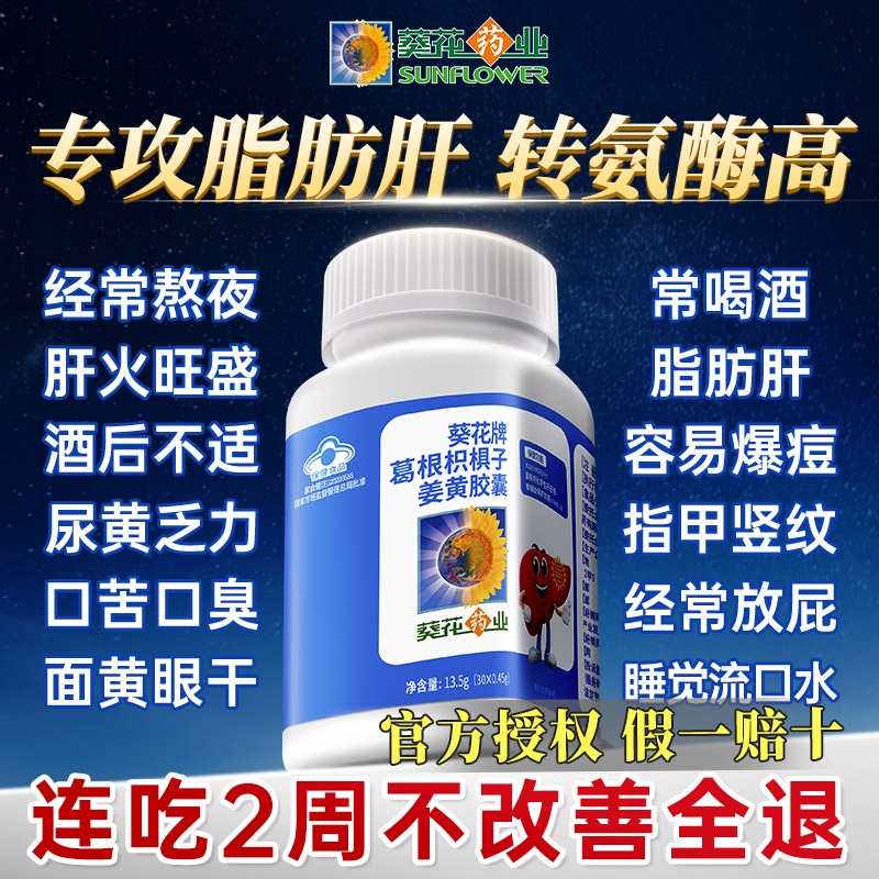 葵花药业护肝片葛根枳子姜黄胶囊辅助保护化学肝损伤官方旗舰店