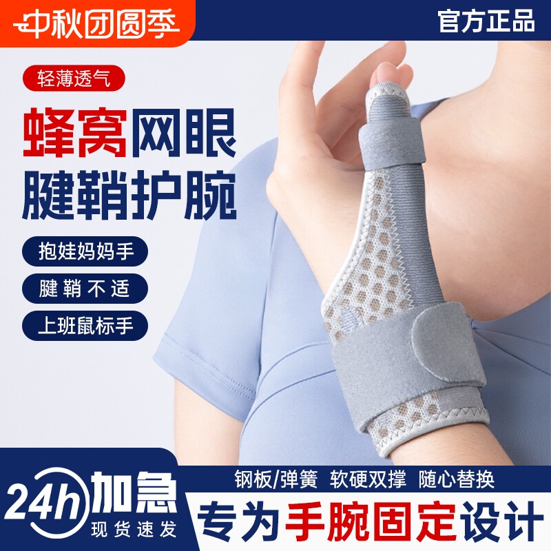 艾普乐护腕手腕腱鞘炎固定男款女款扭伤支撑医用级轻薄网眼透气图片