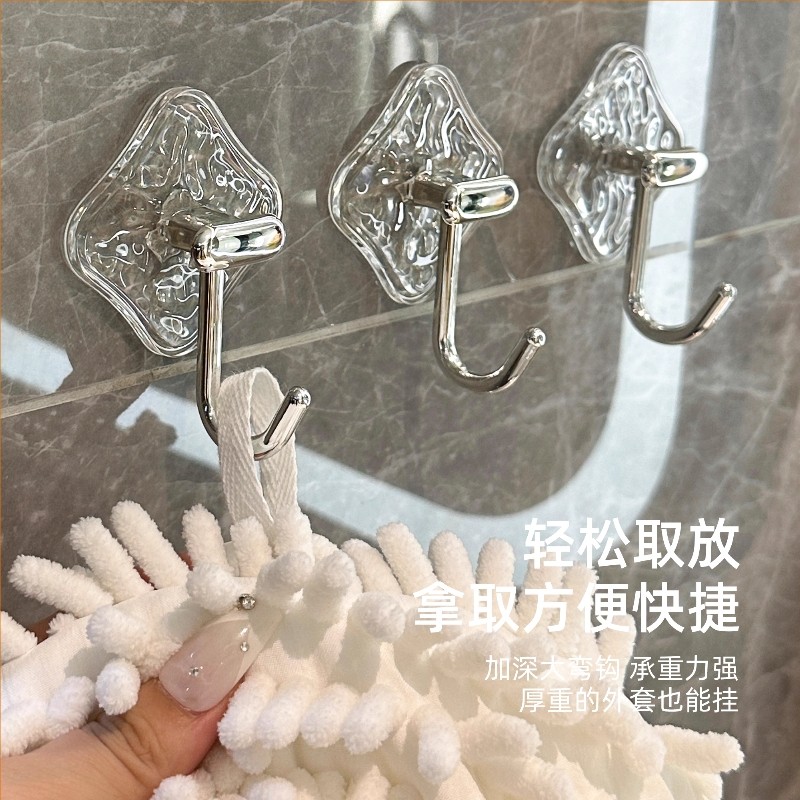 轻奢挂钩一排粘胶强力承重免打孔粘钩门后排钩无痕墙上壁挂衣钩