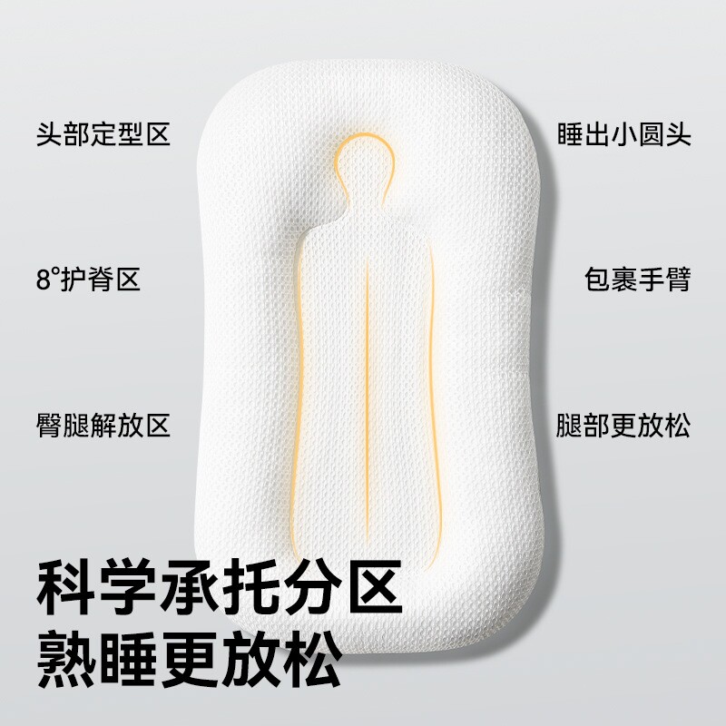 taoqibaby婴儿防吐奶斜坡垫防呛奶枕头新生儿童床中床躺喂奶