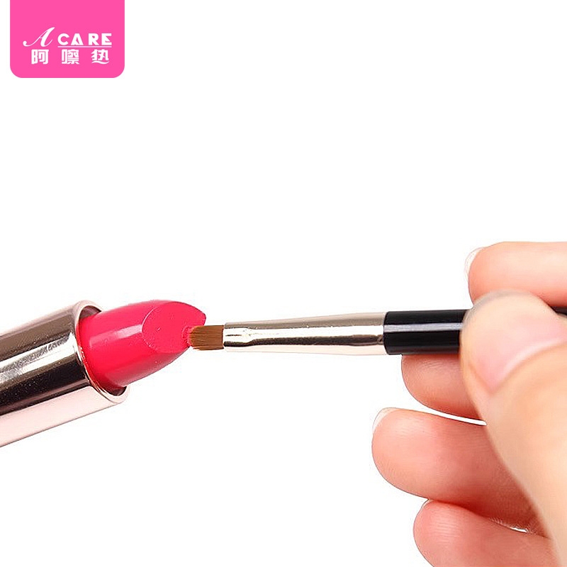 唇刷CA1sn0-迷你便携式带盖口红刷女初学者化妆刷自然勾勒唇型