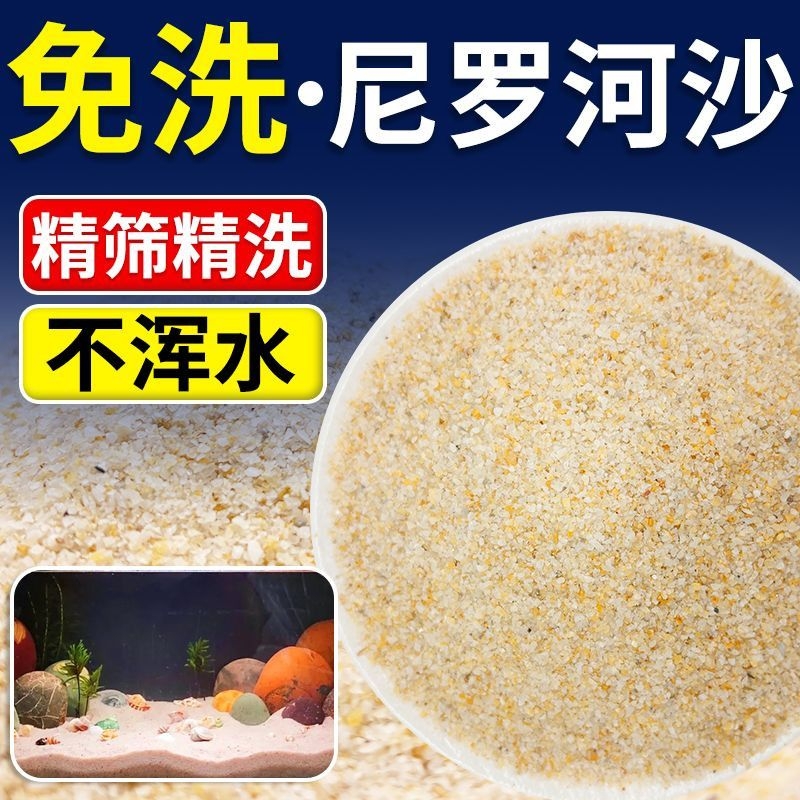 鱼缸造景底部砂石摆件尼罗河沙化妆沙寄居蟹专用沙细沙草缸沙河沙