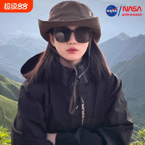 NASA冲锋衣可拆卸户外登山服外套男女帽子防风防水夹克女内胆实用