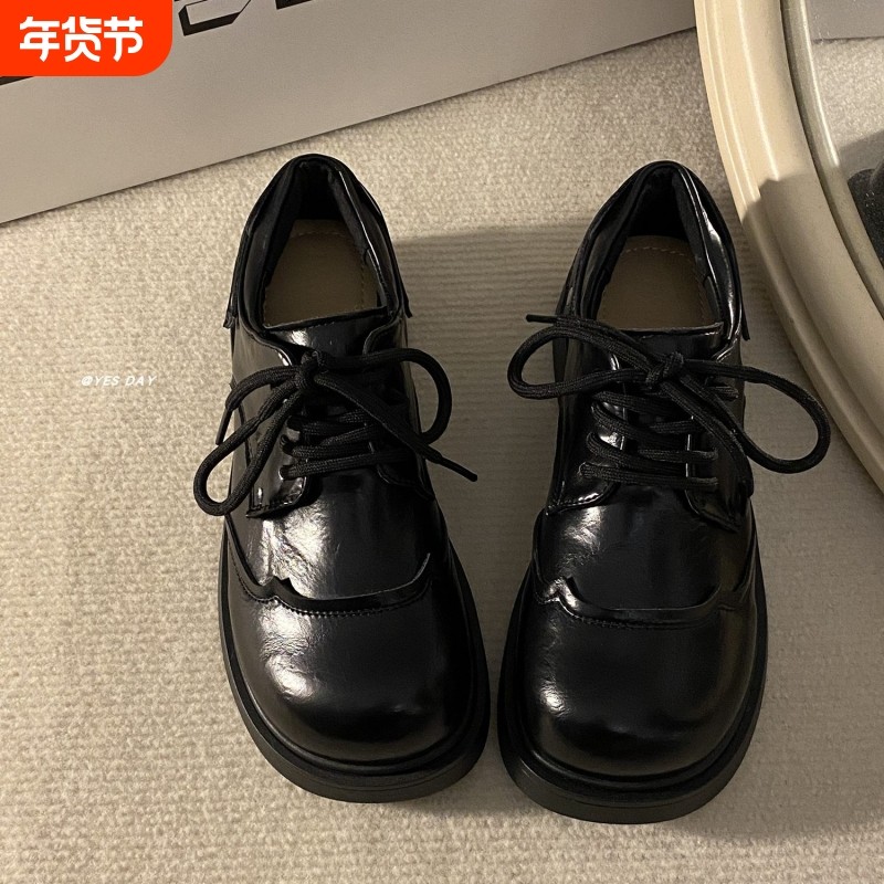 韩系复古系带通勤百搭平底小皮鞋女2026春季新款休闲防滑深口单鞋,女鞋,深口单鞋,淘宝优惠券,粉丝福利购,淘宝优惠卷