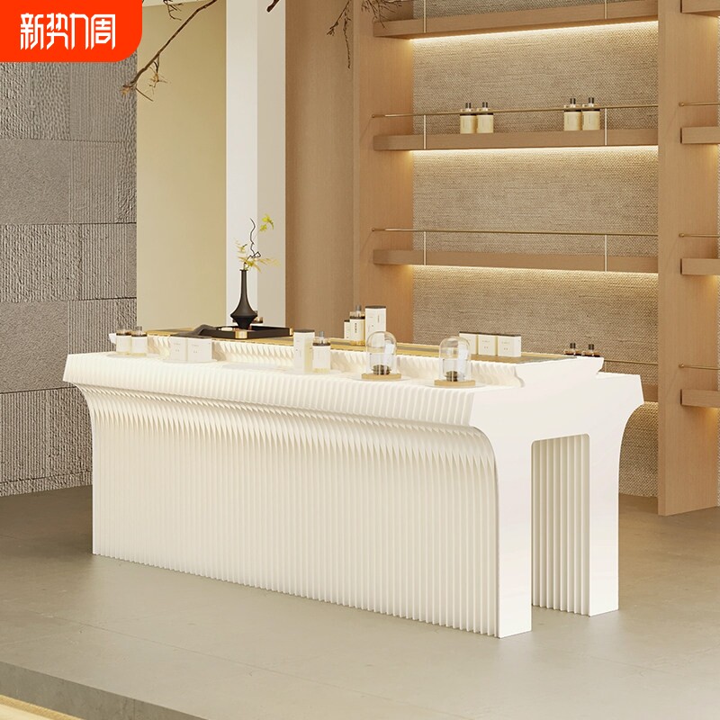 中岛货架展示柜线下实体珠宝产品样品摆放中式陈列长桌宋韵