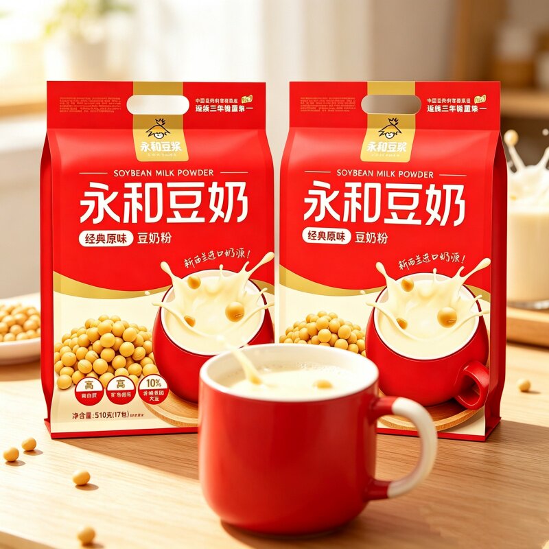 永和豆浆经典豆奶粉便捷独立包装香醇豆奶动植物双蛋白速溶冲饮图片