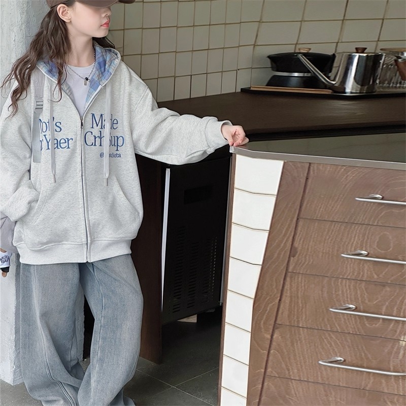 女童外套春秋款2025新款洋气女孩儿童早秋上衣女大童秋季卫衣开衫