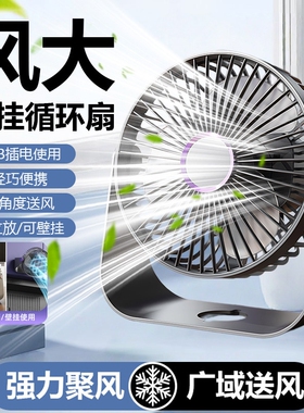 新款小风扇桌面超轻音办公室宿舍家用小型台式USB壁挂电风扇F39