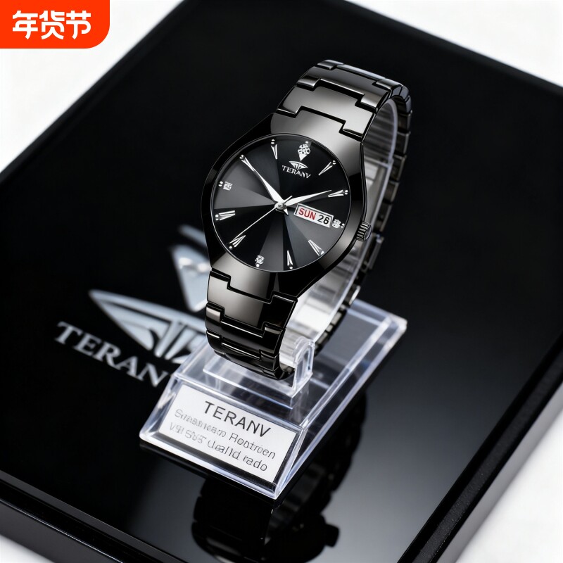 正品瑞士全自动非机械表手表男士学生韩版时尚潮双日历防水表夜光