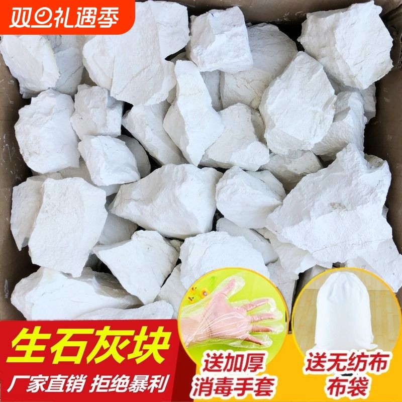 生石灰块杀菌消毒除湿刷白净化鱼塘养殖种植图树干燥剂防潮防霉