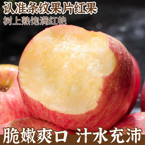 陕西红富士苹果正宗当季新鲜水果一级脆甜冰糖心萍果孕妇整箱包邮