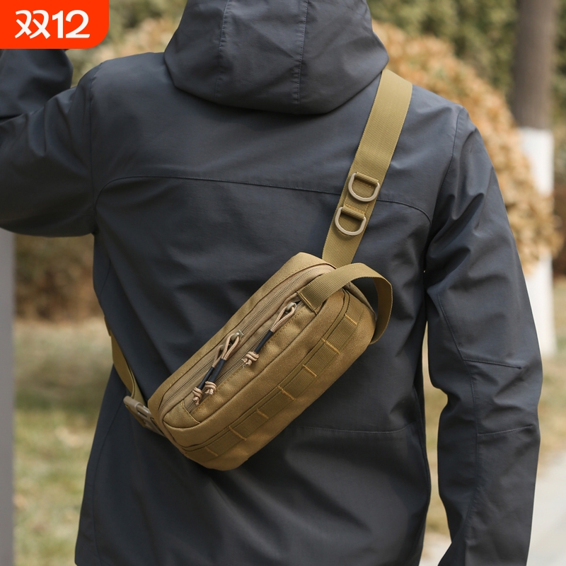 腰包男胸包CS快速反应工装斜挎手机小背包跑步骑行便携路亚健身