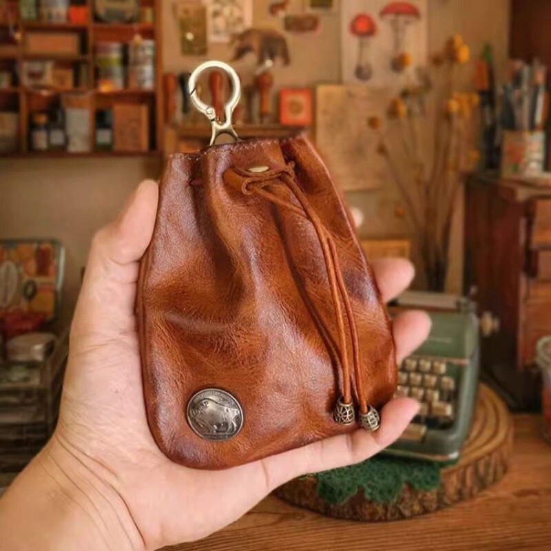 创意福袋锦囊复古欧美简约零钱硬币包收纳袋迷你小钱包钥匙扣挂包