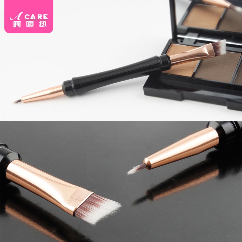 眼影刷/双头AB1sl001-眉毛刷斜角眉粉刷子化妆睫毛两用便携工具