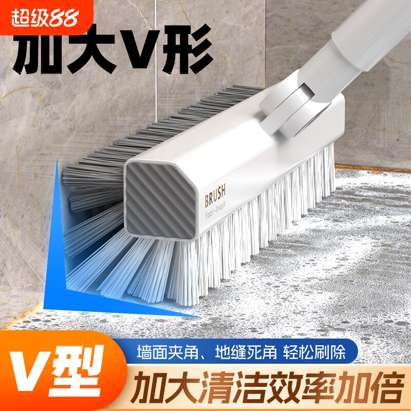 地板刷可旋转刷头带刮水条图片