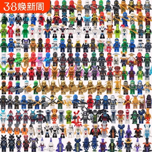 兼容乐高幻影忍者小人仔摩托车盲盒拼装积木儿童玩具礼物收纳拼插