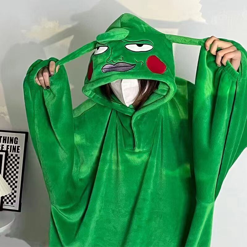 灵能小酒窝睡袍冬季保暖睡衣男女衣服情侣装家居服可爱情侣款加绒