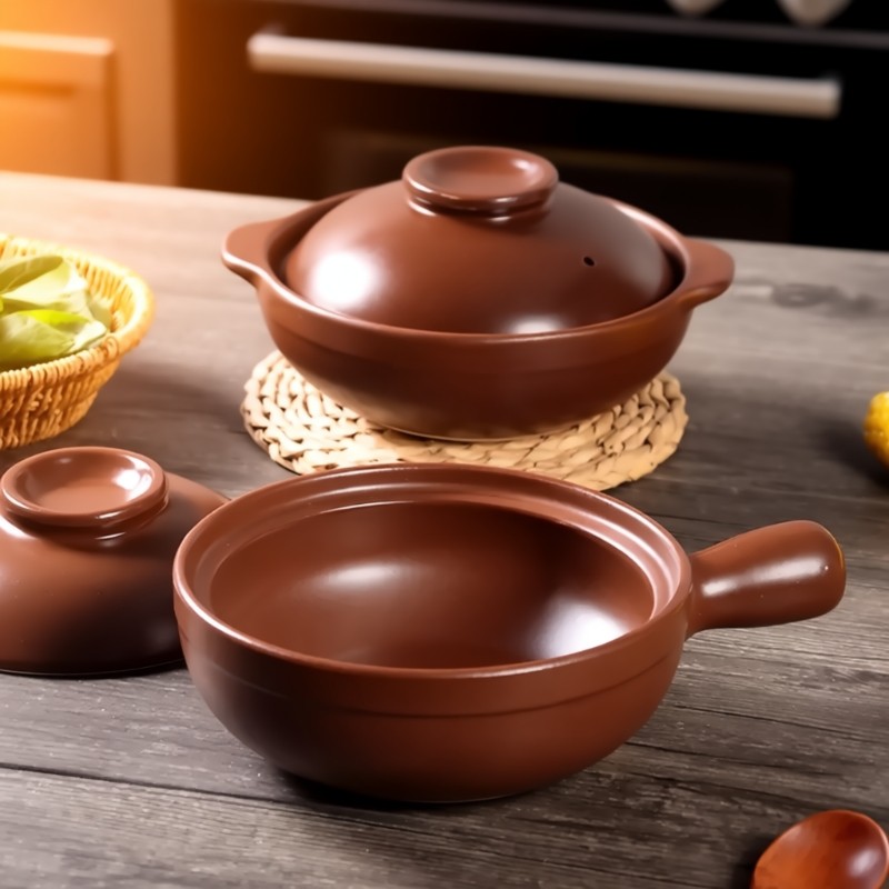 煲仔饭砂锅耐高温干烧不裂小沙锅专用沙煲燃气灶商用陶瓷瓦煲无釉