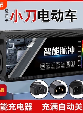 适用原装小刀电动车电瓶充电器48V12AH60V20AH72V30A新国标石墨烯