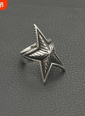 ODEK复古纳瓦霍五角星戒指情侣大星星cody sanderson风格男士