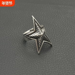 ODEK复古纳瓦霍五角星戒指情侣大星星cody sanderson风格男士