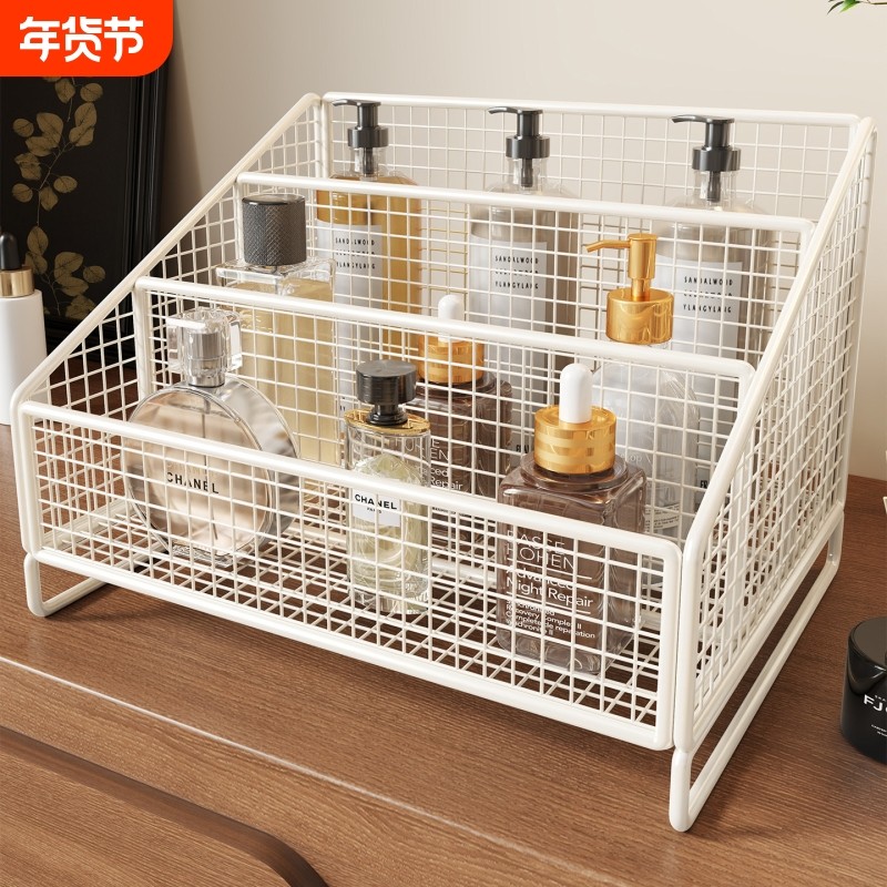 化妆品收纳盒洗漱台多层口红放置架台面阶梯式护肤品卫生间置物架