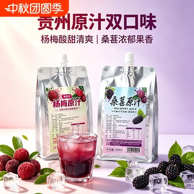 杨梅汁nfc饮料桑葚100原液原果直接榨汁果汁饮420ml小孩妇女饮品