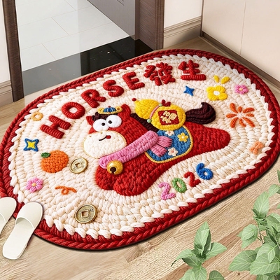 1个约50x80cm卡通地垫入户门地垫耐脏进门脚垫