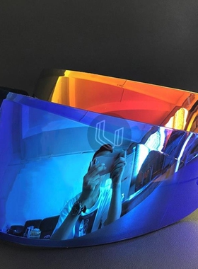 适用HJ  C70 IS-17 FG-ST头盔镜片变色镜片电镀金银日夜通用镜片