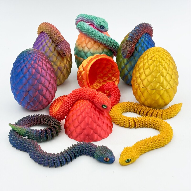 3d打印蝰蛇套装动物蛇玩具仿真新款模型手办摆件关节可动夜光