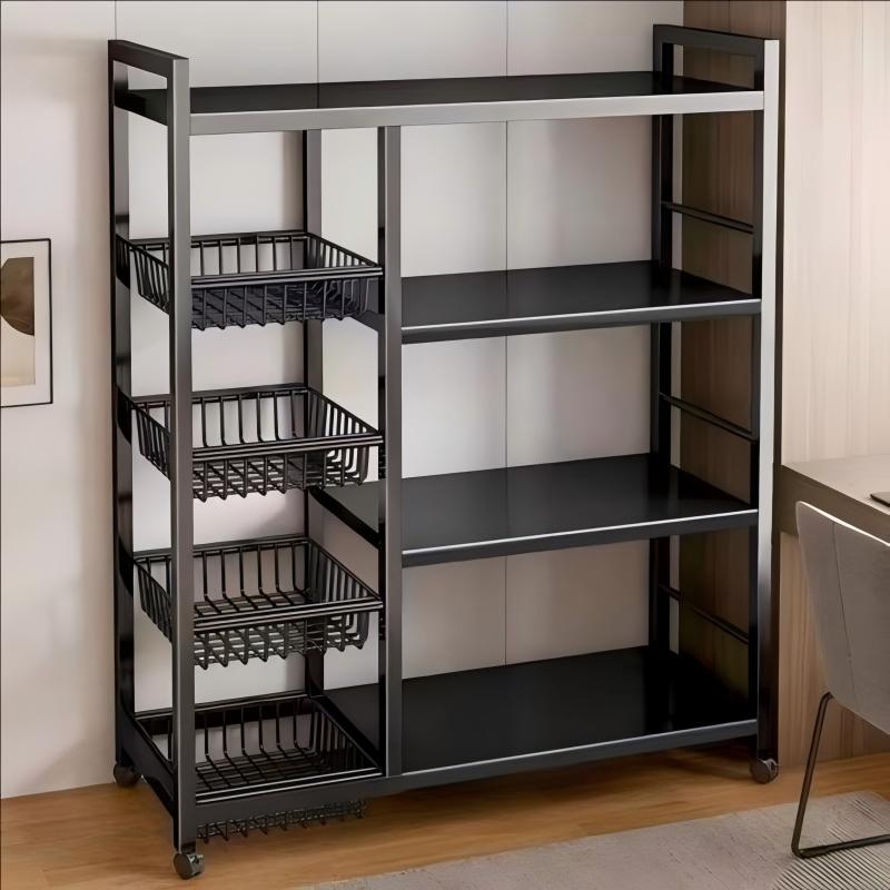 厨房多功能置物架落地多层蔬菜家用锅架微波炉储物架收纳架子烤箱