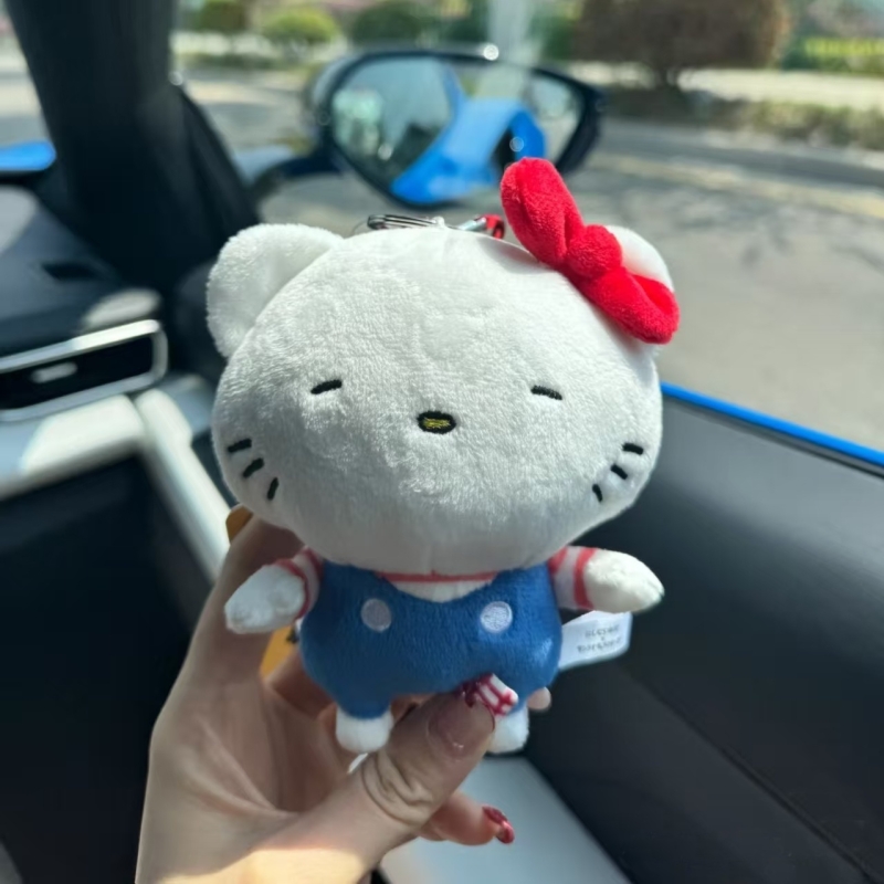 日本LORZ大胖kitty猫包包挂件书包钥匙扣插画毛绒玩偶小公仔挂饰