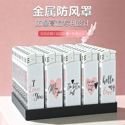 欧琦50只装一次性电子明火打火机厂家批发加厚耐用正品高颜值网红