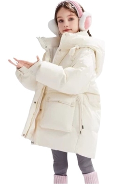 波司莱狄女童中长款冬季中大童加厚洋气外套潮运动绿色紫色黑色