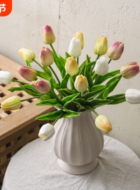 【新品】仿真花郁金香亚马逊wish婚庆装饰品INS风玫瑰花MW08081