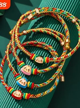 端午手五彩绳手工编织小粽子