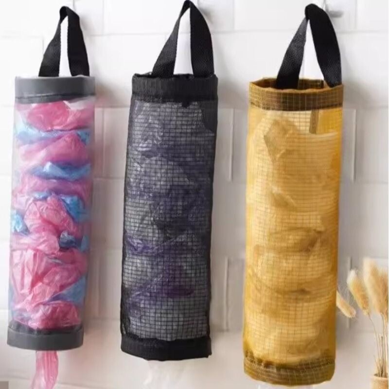 储物袋厨房垃圾袋收纳挂袋挂壁抽取式便捷圆形袋杂物储物袋整理
