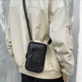 Сумка на одно плечо, мобильный телефон, мужская поясная сумка, кожаные штаны, универсальный ремень, из натуральной кожи