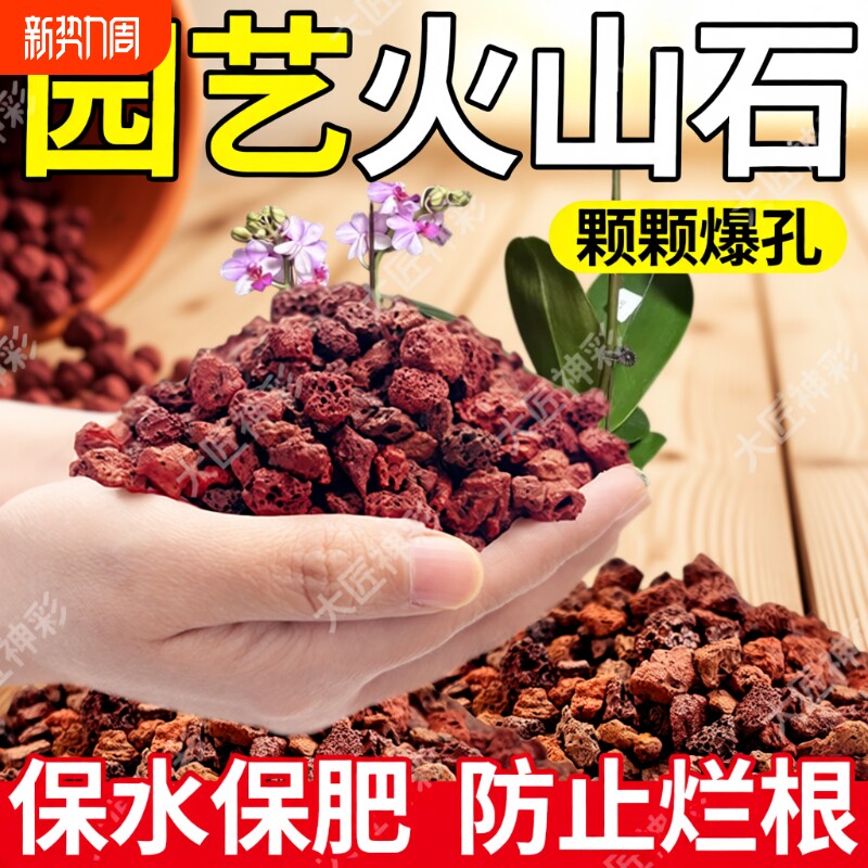火山石养花蝴蝶兰花专用土多肉专用颗粒土营养土水培鱼缸底砂土壤