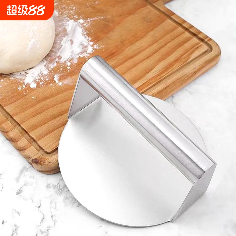 T压饼器A1pn0-手压烧饼肉饼工具不锈钢压面器饺子皮压饼器压板