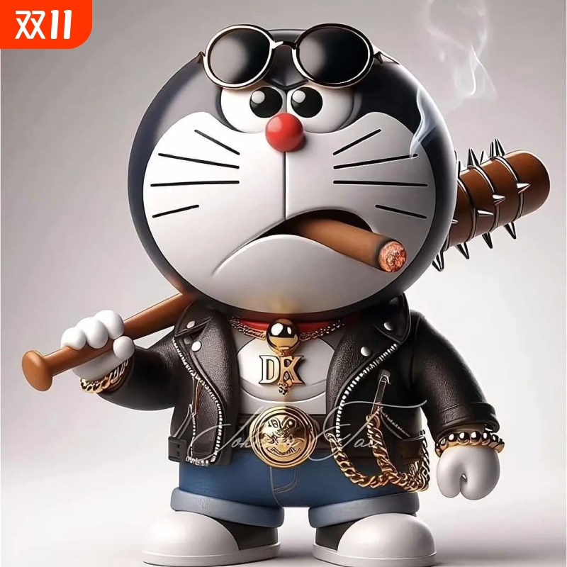 哆啦A梦霸气汽车贴纸划痕遮挡贴