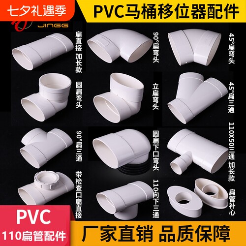 PVC马桶移位扁管|超2000次加购