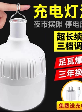 USB充电应急照明灯地摊灯灯泡户外led夜市家用式充电灯摆摊小夜灯
