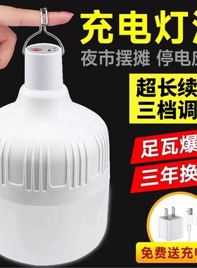 USB充电应急照明灯地摊灯灯泡户外led夜市家用式充电灯摆摊小夜灯
