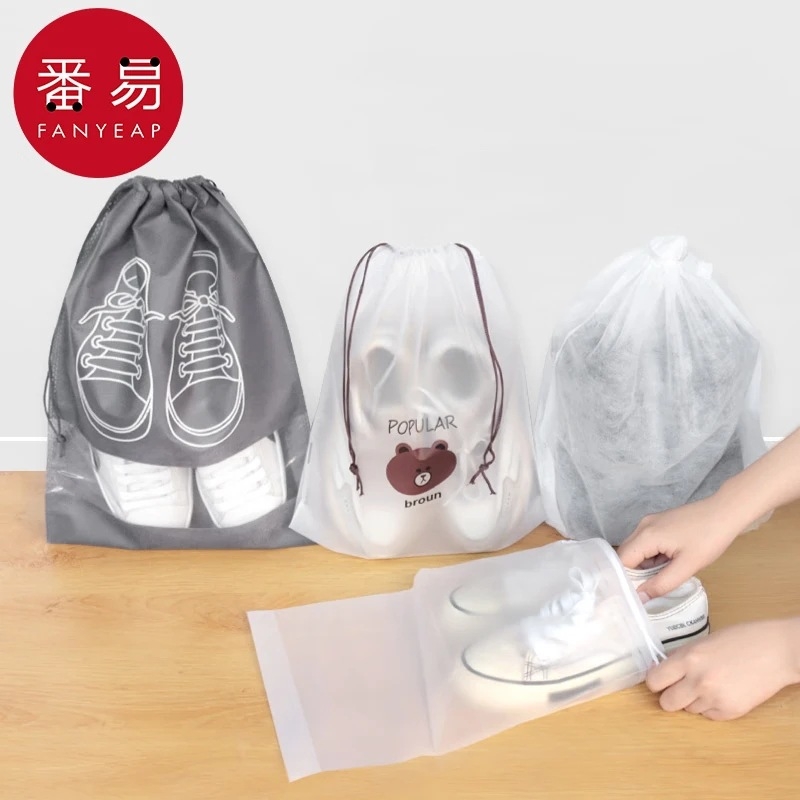收纳袋/鞋子C1pl0-家用鞋袋防黄袋防尘小白鞋晒鞋无纺布鞋包旅