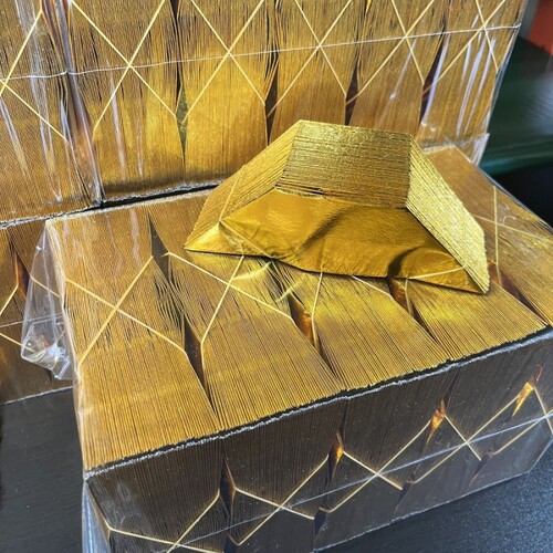 加厚切角元宝半成品元宝手工折纸金纸锡箔元宝1000个厂家批发元宝纸金元宝厂家直销